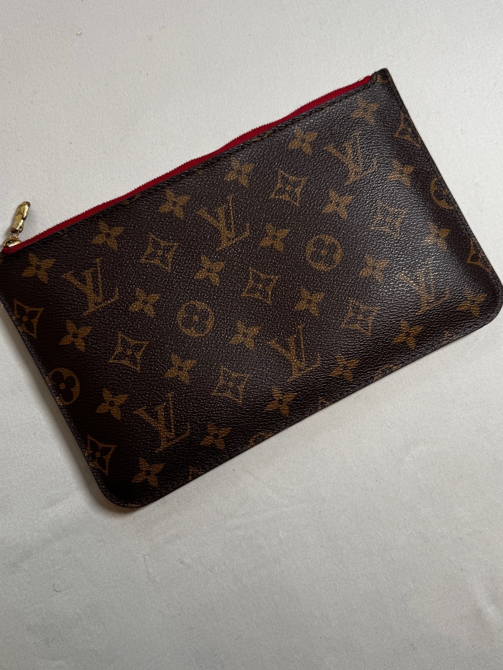 Louis Vuitton Monogram Leather Neverfull Wristlet